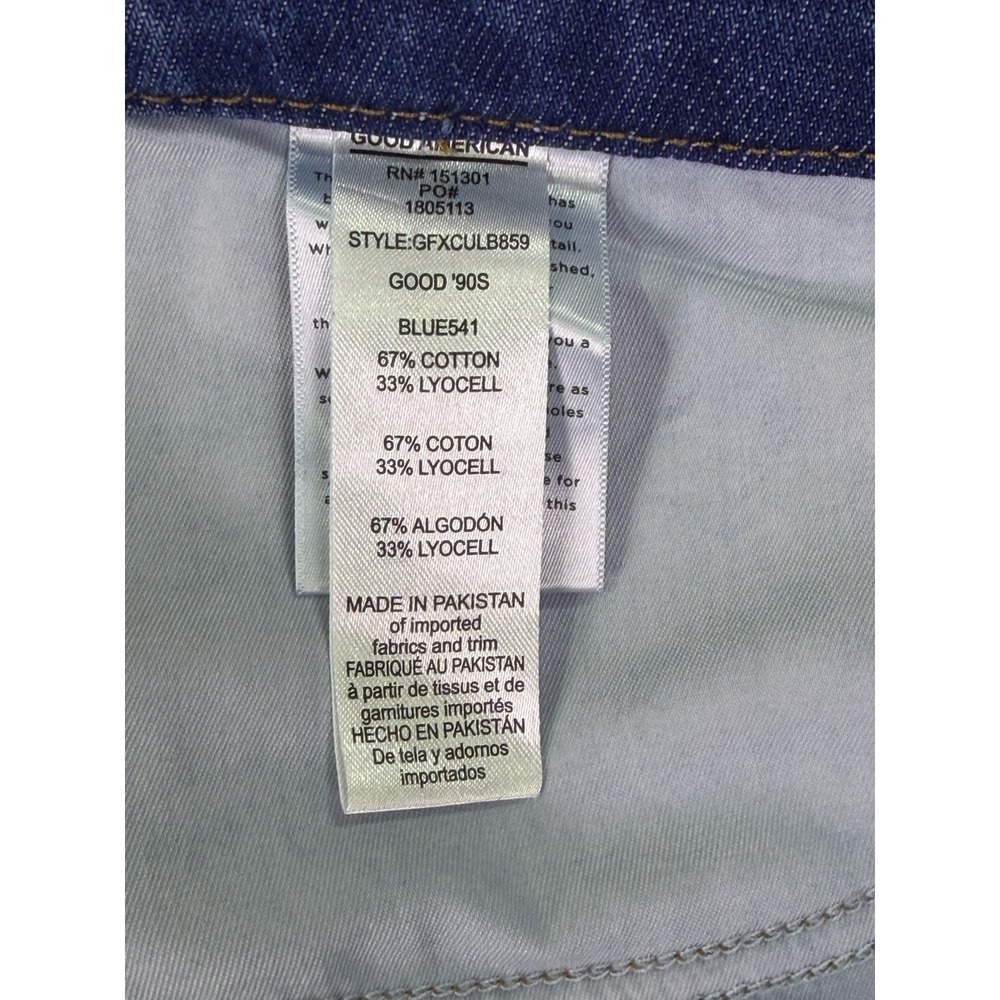 New Good American Jeans Womens 20 Plus Blue Good 90s Mid Rise Baggy Wide Leg - Picture 10 of 11